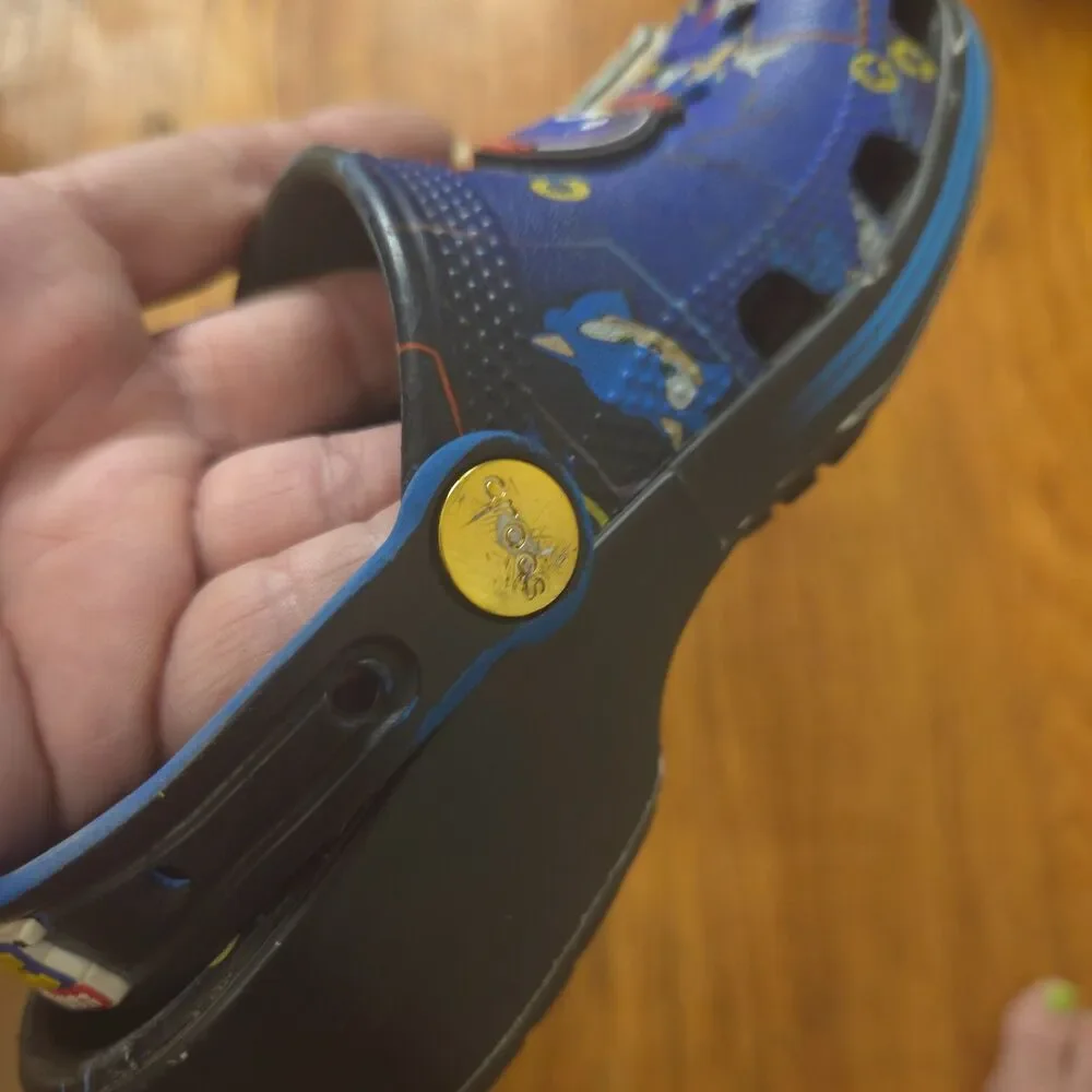 Crocs Sonic the Hedgehog Classic Clogs Kids C11 Blue Jibbitz Tails Sega